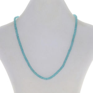Yellow Gold Apatite Strand Necklace 16 3/4" - 14k Rondelle Beads